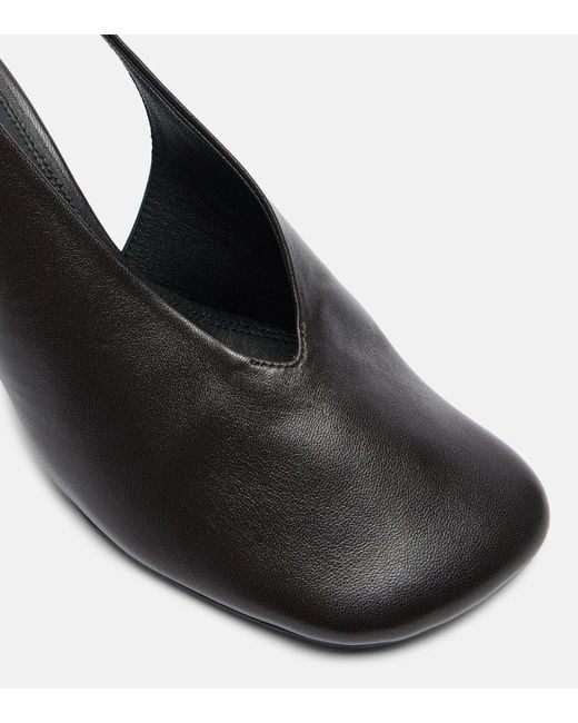 Lemaire Black Backless Open-Heeled High-Heeled Sandals