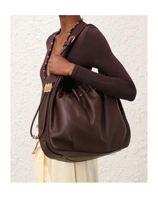 Zimmermann Brown Halcyon Large Bucket Bag