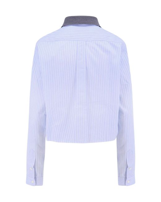 Miu Miu Blue Striped Shirt