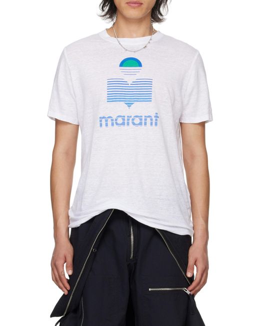 Isabel Marant White Karman Crewneck T-Shirt for men