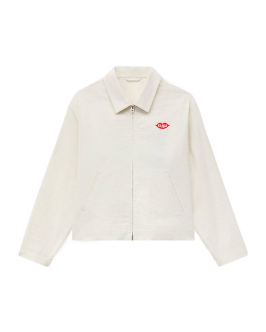 KENZO White Loves' Zipped Coach Jacket for men