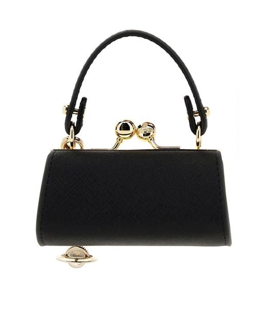 Vivienne Westwood Black Doll Orb-Plaque Tote Bag