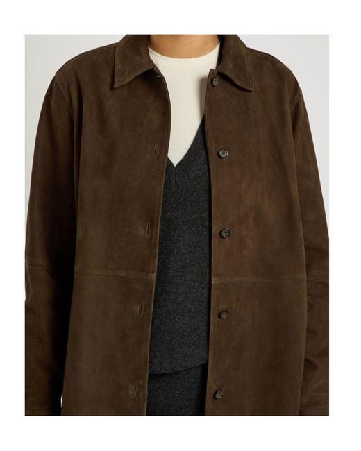 Totême Brown Suede Overshirt