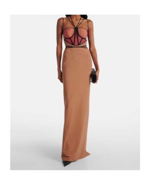 Nensi Dojaka White Leila Bustier Gown