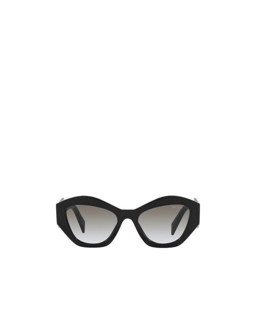 Prada White Eyewear Cat-Eye Frame Sunglasses