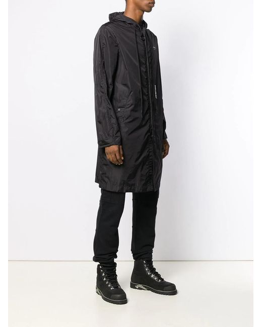Off-White c/o Virgil Abloh Black Lightweight Hooded Rain Coat for men