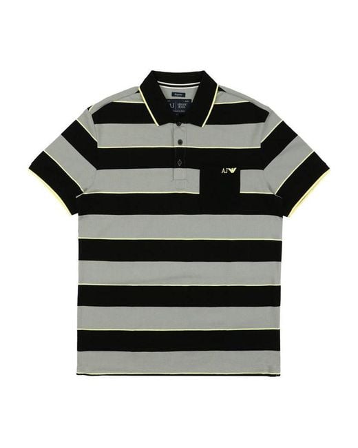 Armani Jeans Black Logo Details Polo Shirt for men
