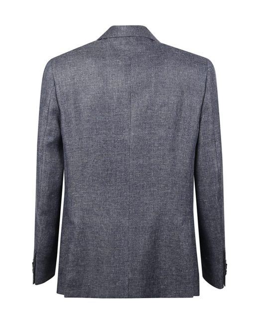 Zegna Blue Two-Button Formal Blazer for men