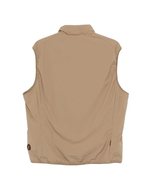 Save The Duck Natural High-Necked Sleeveless Vest for men