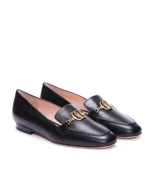 Bally Blue Obrien Round-Toe Flats