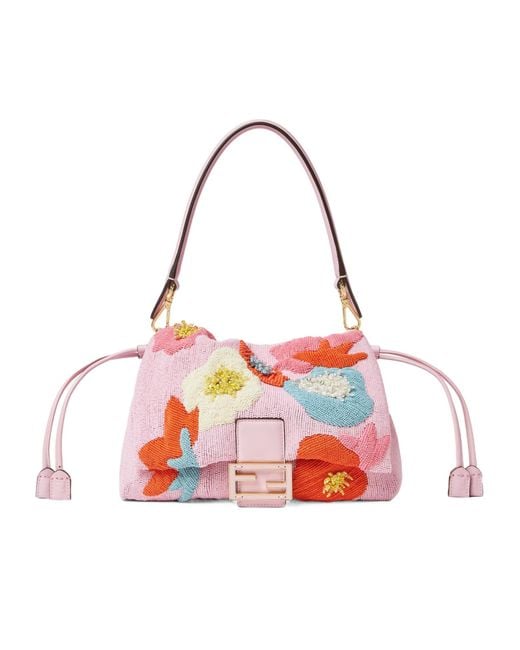 Fendi Red Mamma Baguette Medium