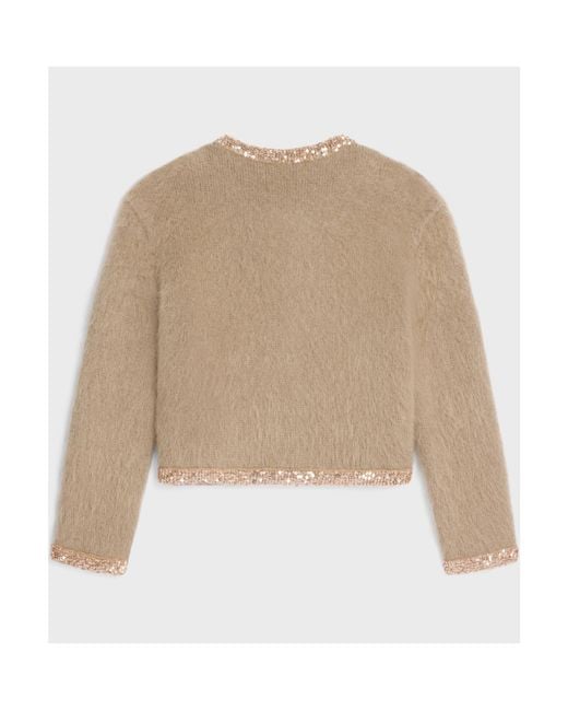 Céline Natural Embroidered Cardigan Jacket