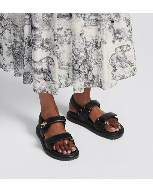 Dior Black Logo Sandals