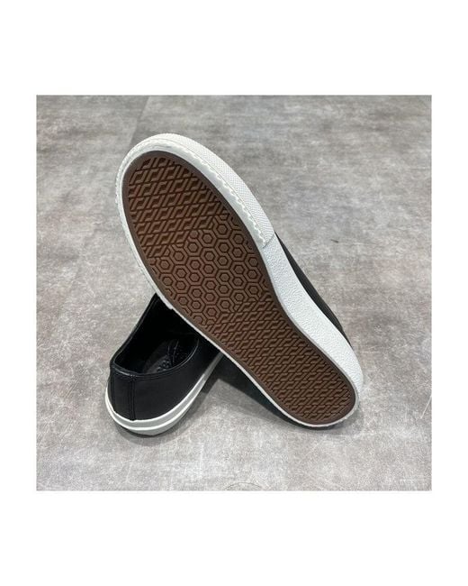 Burberry Black Logo Print Lace-Up Sneakers