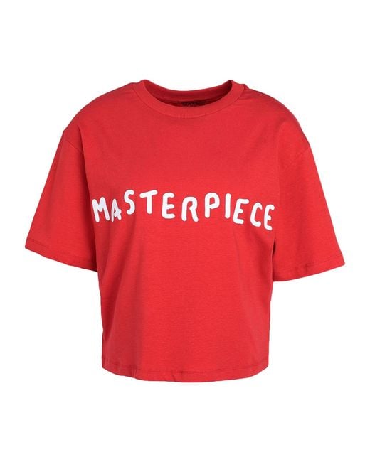 MAX&Co. Red Printed Short-Sleeved T-Shirt