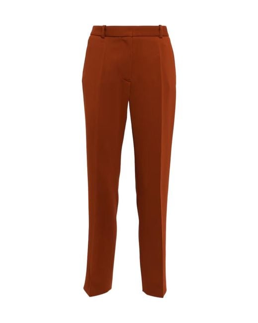 Joseph Brown Diagonal Pleated Casual Pants