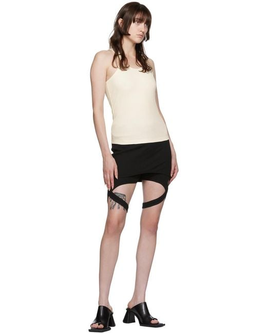 Dion Lee White E-Hook Ribbed Tank Top