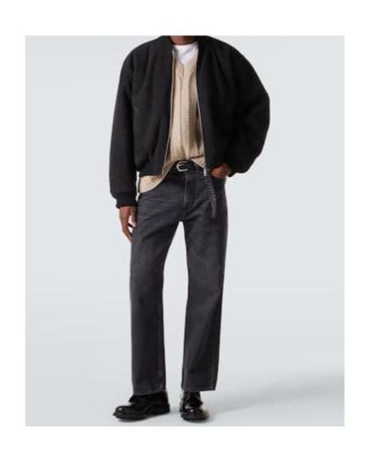 Studio Nicholson Black X Aaron Levine Berkeley Suede Bomber Jacket for men