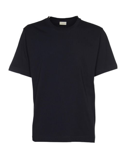 Dries Van Noten Black Short-Sleeved Crewneck T-Shirt for men