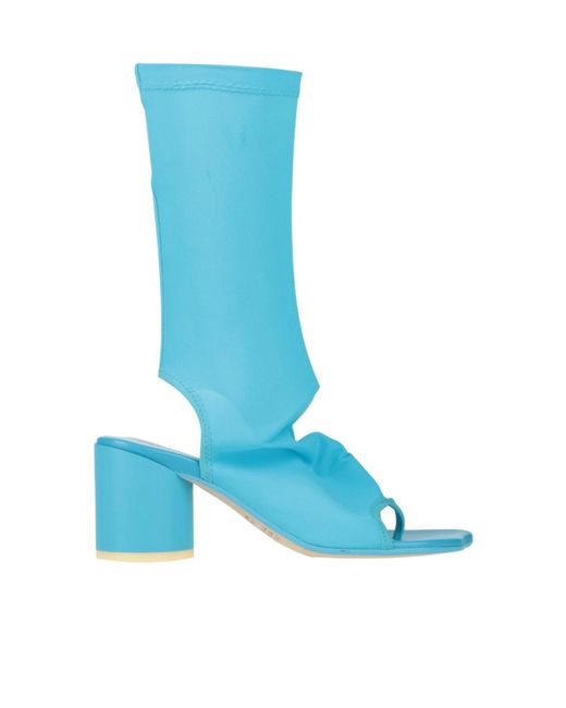 MM6 by Maison Margiela Blue Minimalist High-Heeled Sandals