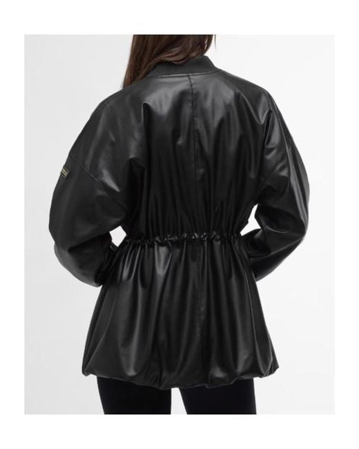Barbour Black Riley Leather Jacket