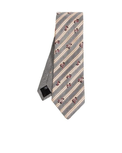 Dries Van Noten White Pointed Tie for men