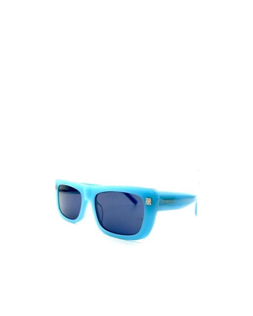 Givenchy Blue Rectangular Frame Sunglasses for men