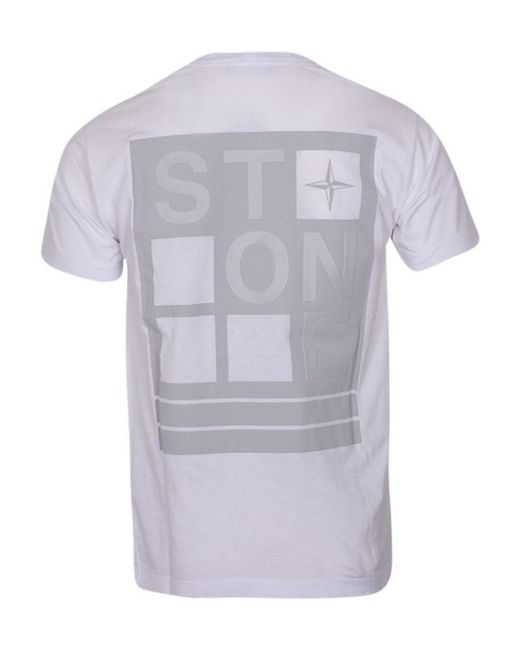 Stone Island Purple Logo-Print Short-Sleeve T-Shirt for men