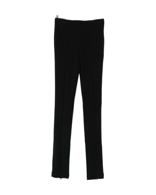 Frankie Shop Black Oya Zip-Cuff Trousers