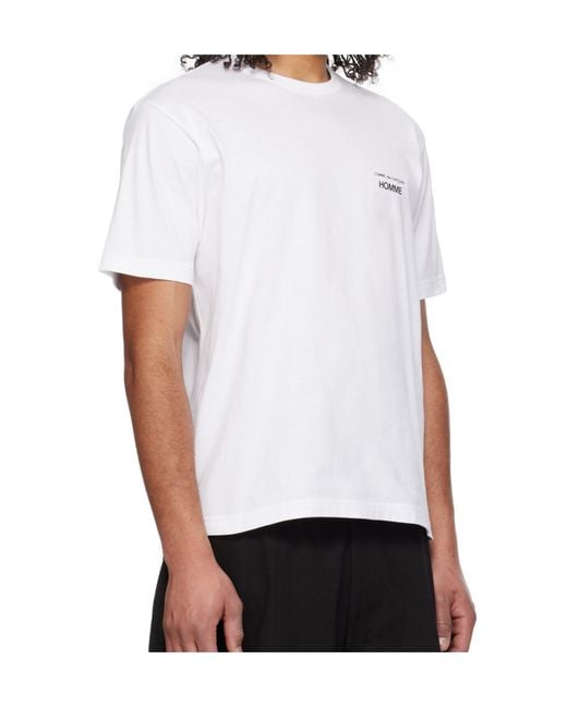Comme des Garçons White Short-Sleeved T-Shirt for men