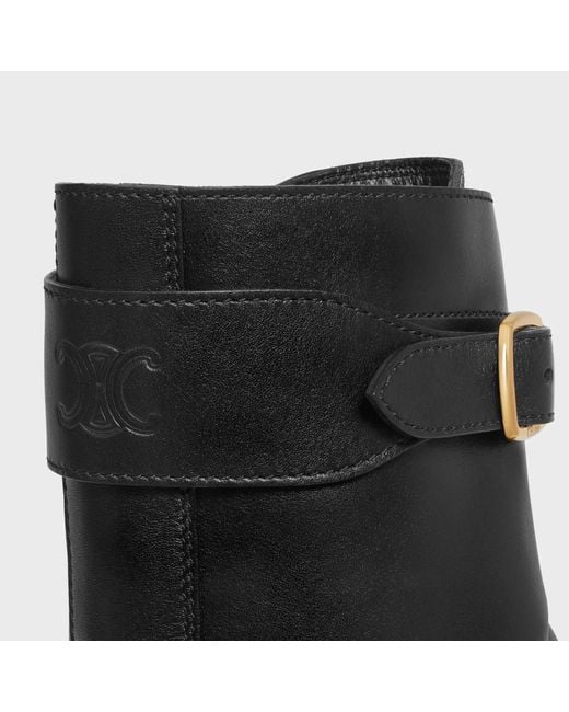 Céline Black Round-Head Short Boots
