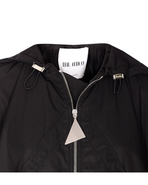 The Attico Black The Zip-Up Hooded Jacket