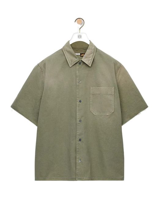Loewe Green Anagram Short Sleeve Shirt for men