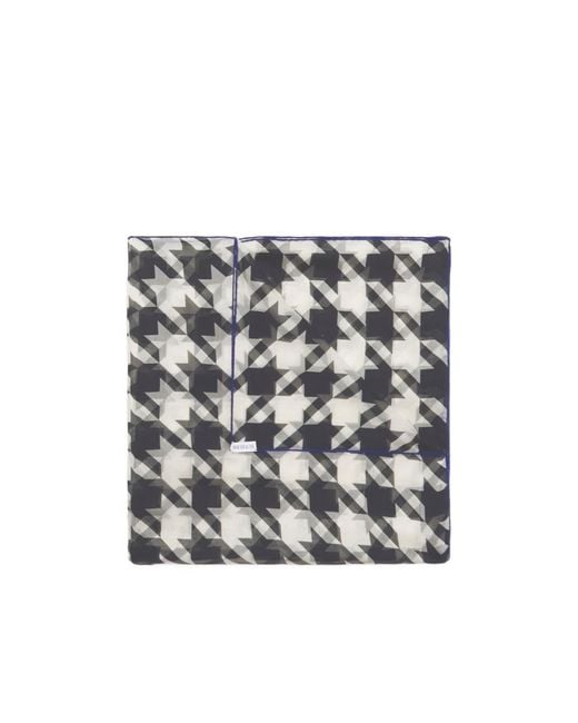 Burberry Multicolor Houndstooth Finished-Edge Scarf for men