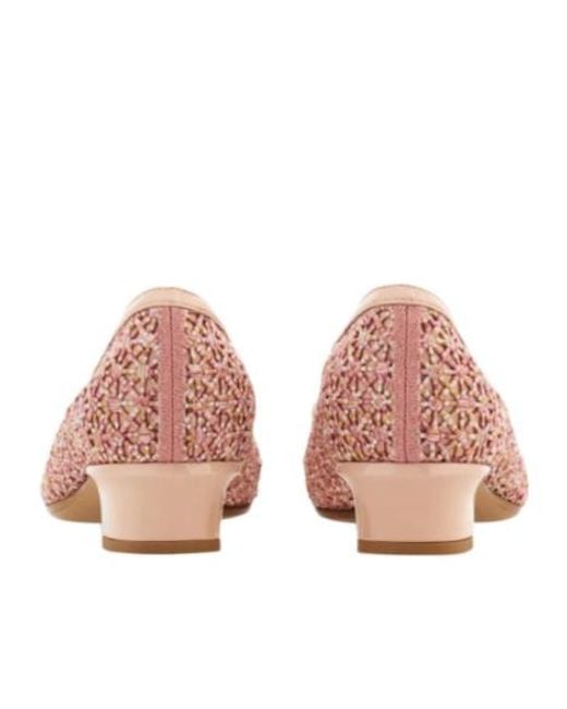 Ferragamo Pink Vara Bow Pump