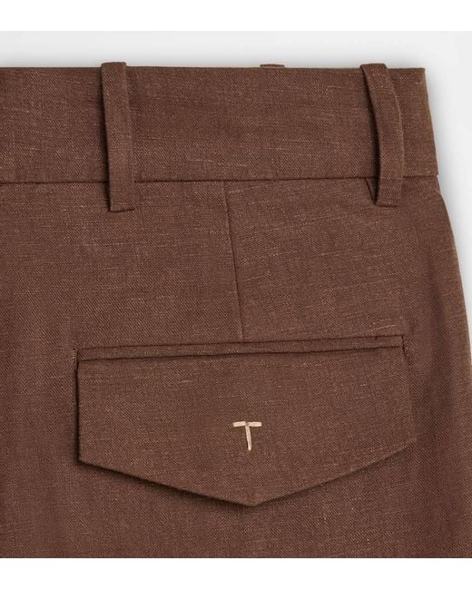Tod's Brown Belt Loop Casual Pants