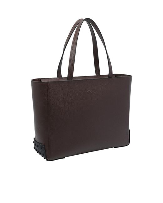 Tod's Brown Logo-Embossed Tote Bag for men