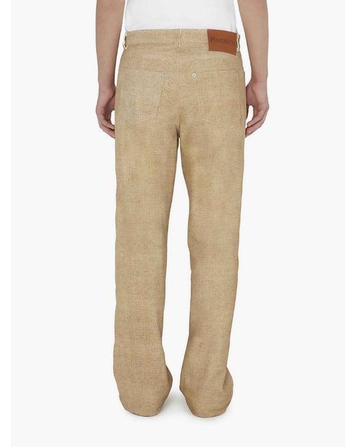 J.W. Anderson Natural Leather Straight-Leg Trousers for men