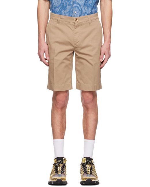 Versace Natural Knee-Length Bermuda Shorts for men
