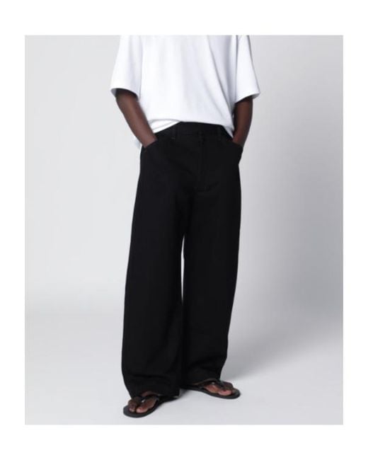 Lemaire Black Wide-Leg Denim Jeans for men