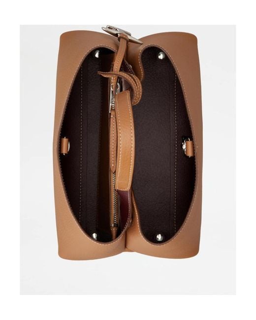 Tod's Brown Drawstring Top Handle Shoulder Bag