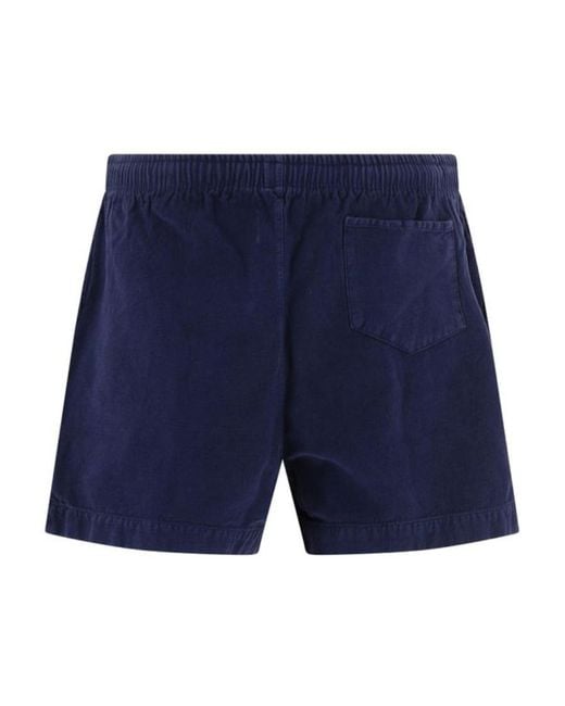GALLERY DEPT. Blue Logo-Print Deck Shorts for men