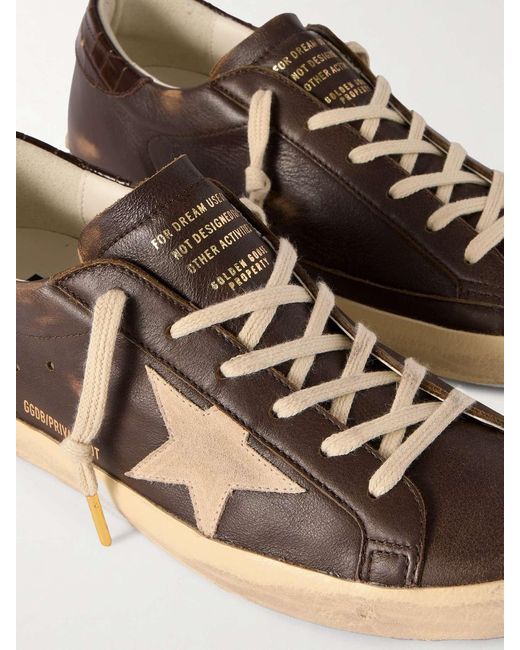Golden Goose Deluxe Brand Brown Super-Star Trim Sneakers