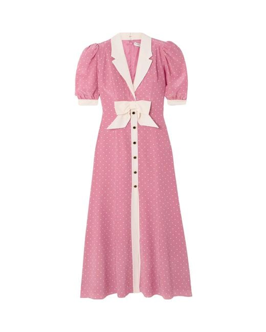 Alessandra Rich Pink Bow Dress