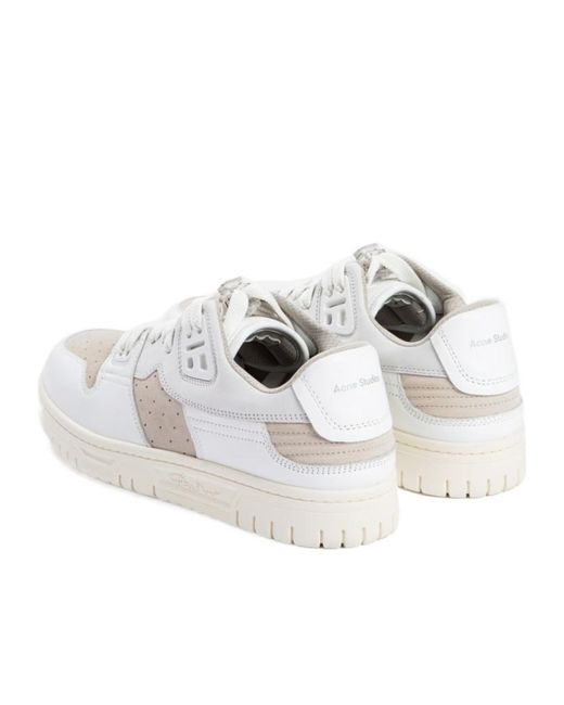 Acne White Basket Low-Top Sneakers for men
