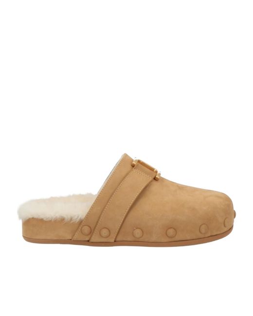 Chloé Brown Decorated Mules