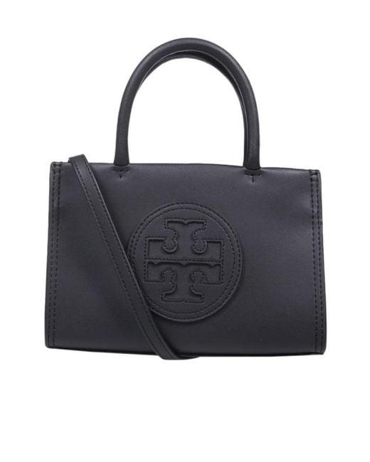 Tory Burch Black Ella Bio Mini Top Handle Bag