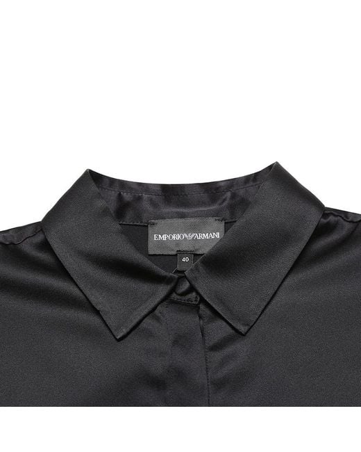 Emporio Armani Black Satin Shirt
