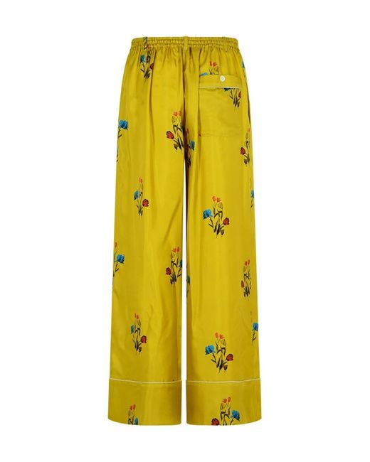 Marni Yellow Mustard Silk Pants