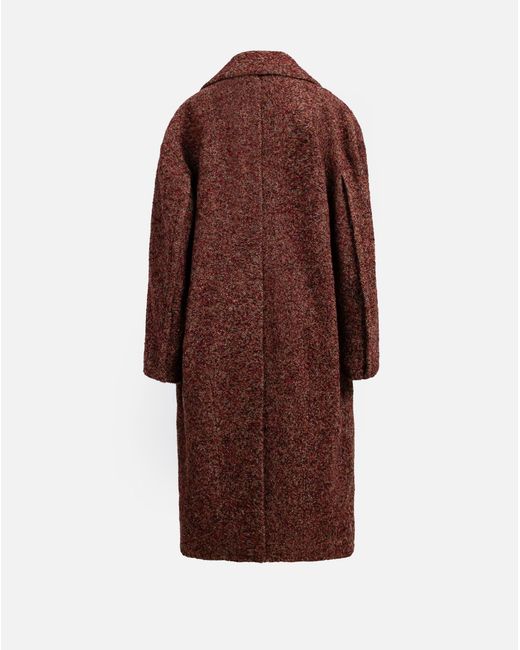 REMAIN Birger Red Tweed Double-Breasted Coat